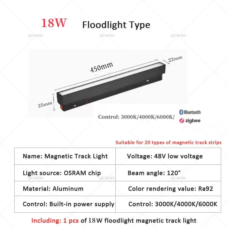 Smart Magnetic Track LED Light – Modern Dimmable Ceiling & Spot Lighting