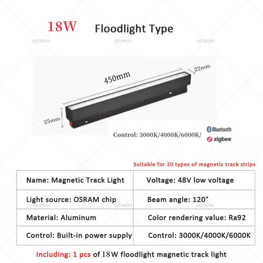 Smart Magnetic Track LED Light – Modern Dimmable Ceiling & Spot Lighting