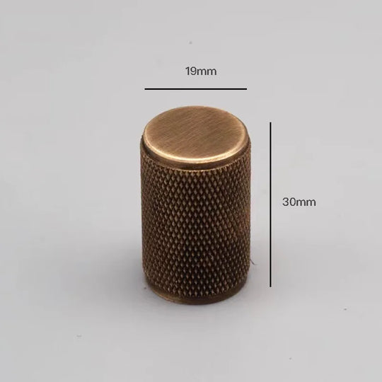 Knurled Brass Knobs – Gold & Bronze Modern Cabinet Pulls