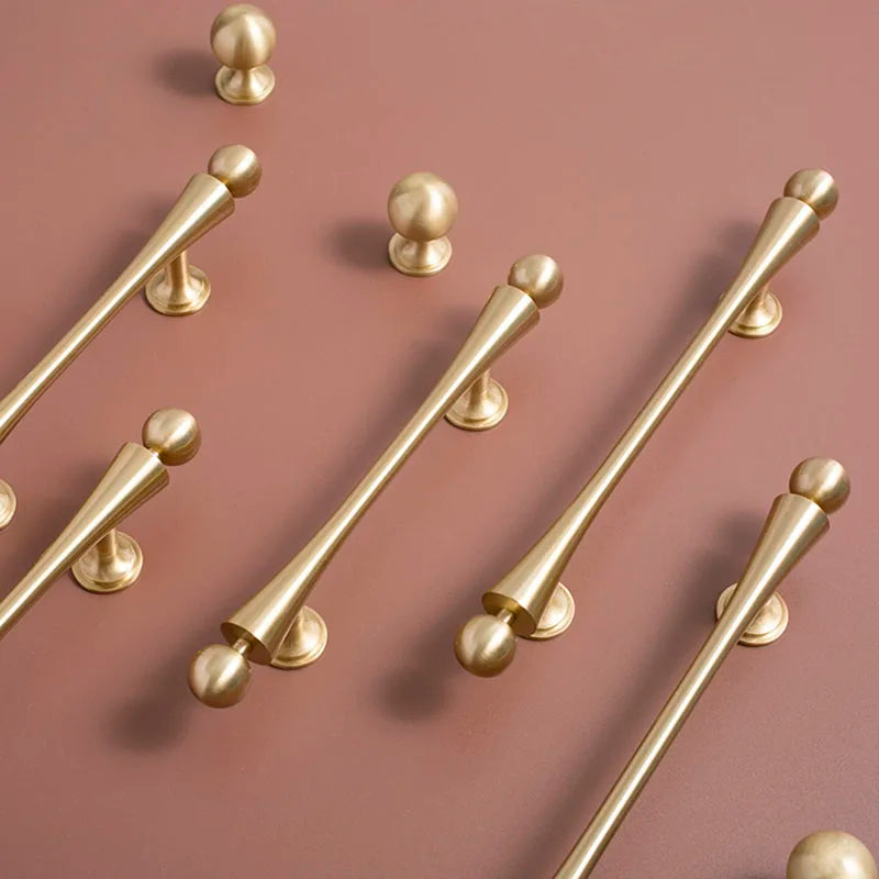 Gold Brass Cabinet Handles – Modern Pulls and Knobs for Furniture and Kitchen Doors