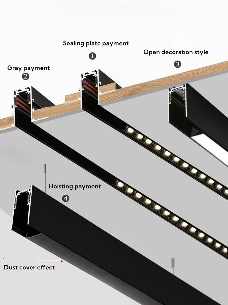 Smart Magnetic Track LED Light – Modern Dimmable Ceiling & Spot Lighting