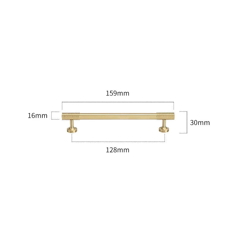 Spiral Deco Brass Furniture Handles – Modern Pulls for Cabinets and Wardrobes