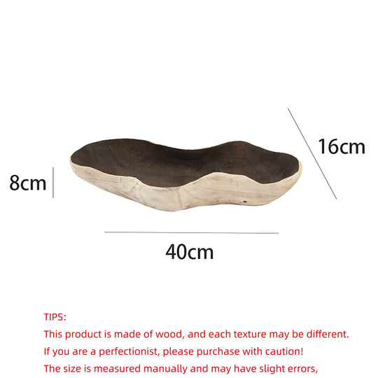 Wooden Fruit Tray Irregular Snack Serving Tray