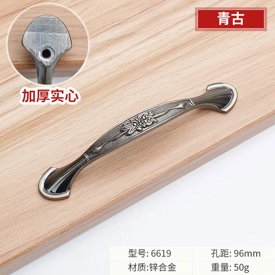 Antique Bronze Cabinet Handles – Vintage Zinc Alloy Drawer Pulls