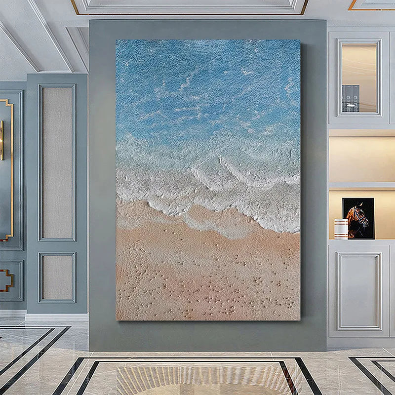 Abstract Sea Surf Coastal Canvas Wall Art Ocean Waves