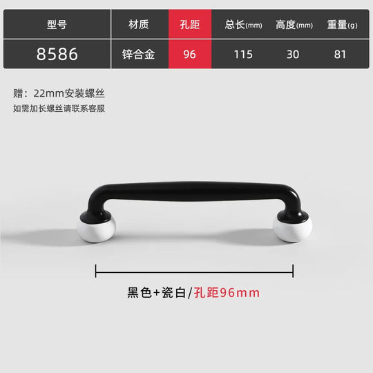 Modern Double-Color Cabinet Handles – Zinc Alloy Drawer Pulls