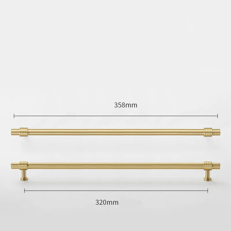 Satin Gold Furniture Handle – Solid Brass Pulls and Knobs for Cabinets and Wardrobes (50–358mm)