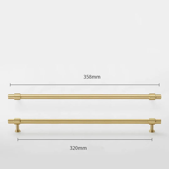 Satin Gold Furniture Handle – Solid Brass Pulls and Knobs for Cabinets and Wardrobes (50–358mm)