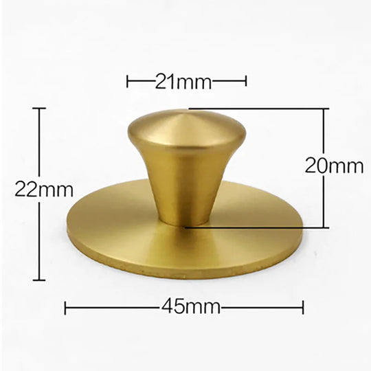 Single Hole Brass Knobs with Round Mat – Gold Cabinet & Drawer Pulls