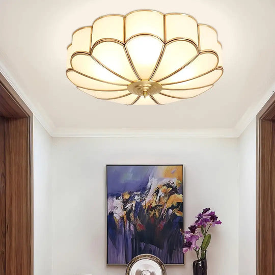 All-Copper Minimalist LED Ceiling Lamp for Study & Dining Room
