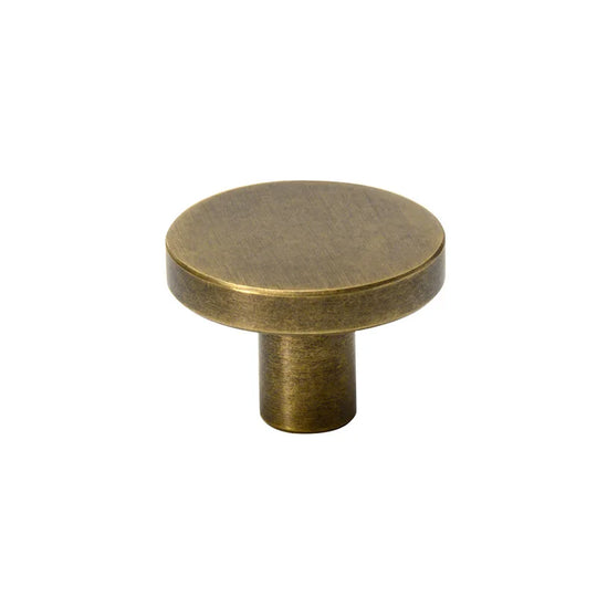 Antique Brass Round Cabinet Knobs – Vintage Drawer & Cupboard Pulls