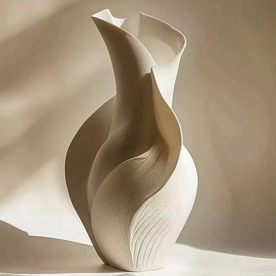 Abstract Ceramic Vase for Dried Flower Tabletop Home Decor