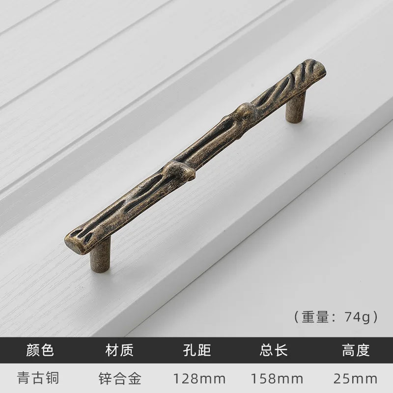Antique Tree Pole Kitchen Handles – Zinc Alloy Drawer & Cabinet Pulls