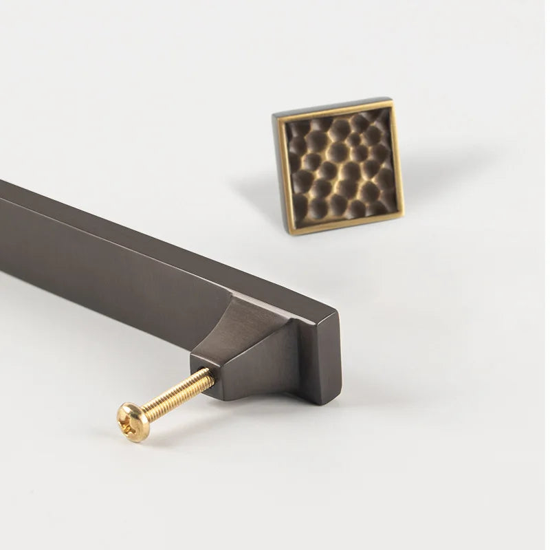 24K Gold and Hammered Brass Furniture Handles – Textured Knobs and Pulls in Silver Finishes