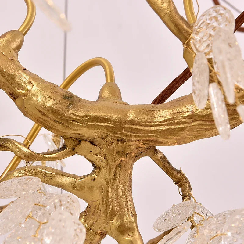 Luxury Long Hanging Crystal Chandelier Light for Dining Table & Living Room