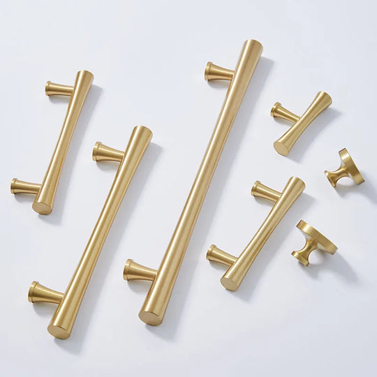 Gold Brass Dresser Handles – Modern Pulls and Knobs for Cabinets and Furniture