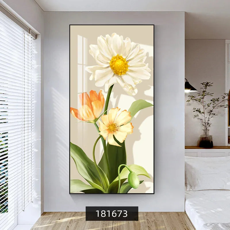 Summer Flowers Colorful Floral Canvas Wall Art