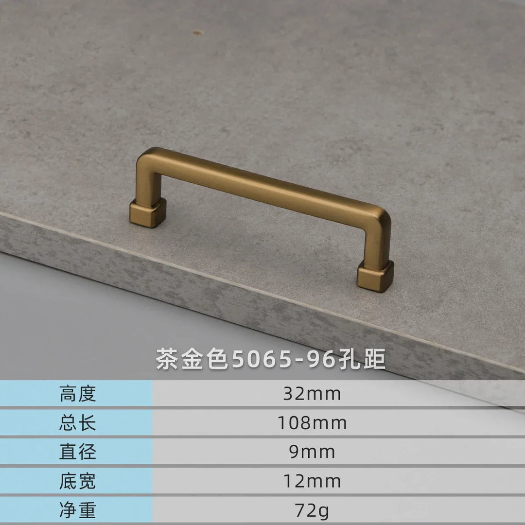 Modern European Gold and Gray Cabinet Handles – Zinc Alloy Drawer Pulls