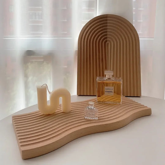 Japanese Style Wooden Tray for Modern Home Decoration