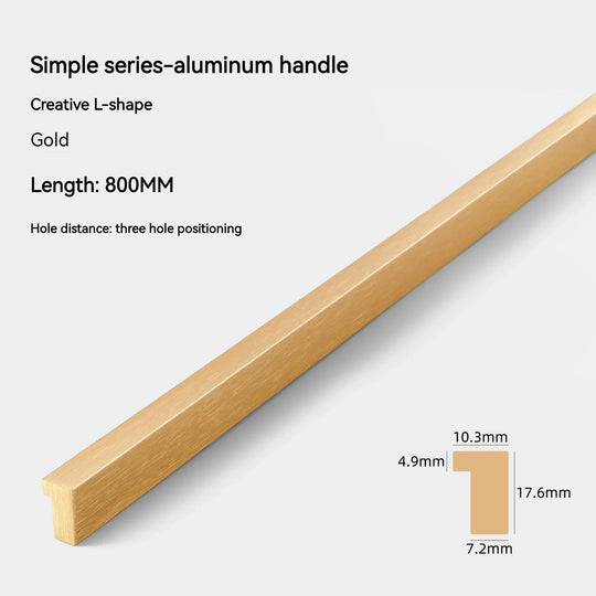 Modern Long T-Bar Aluminum Cabinet Handles – Brushed Gold, Silver, and Black Pulls (700mm-1200mm)