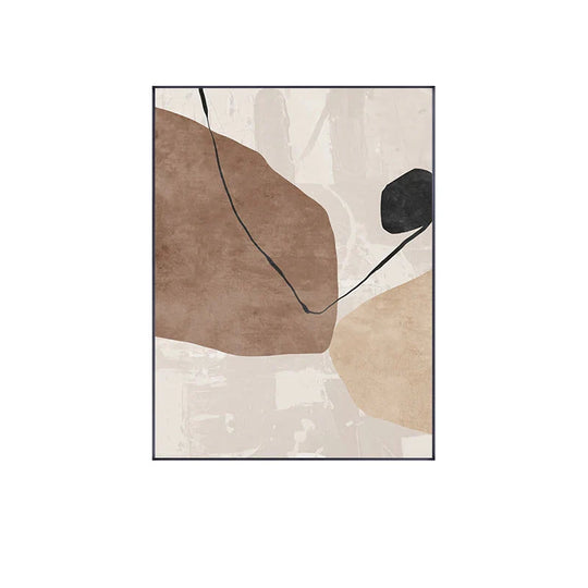 Neutral Tones Brown Beige Abstract Canvas Wall Art Unframed