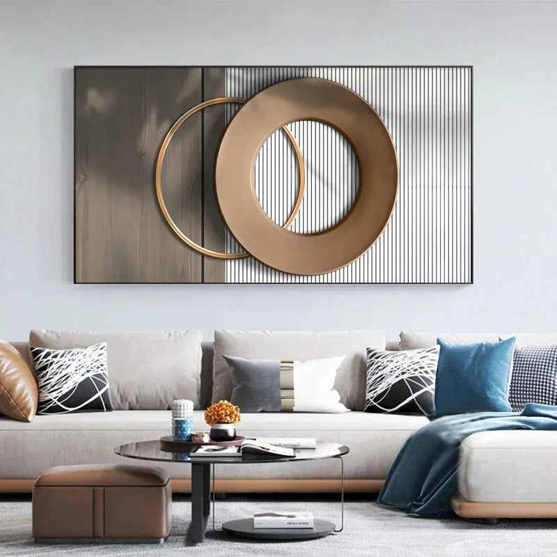 Abstract Celestial Geometry Canvas Wall Art