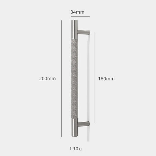 Solid Brass Knurled Cabinet Handles – Brushed Nickel Pulls and Textured Knobs