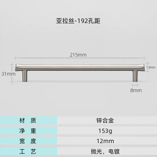 Modern Brushed Gold Cabinet Handles – Zinc Alloy Drawer Pulls
