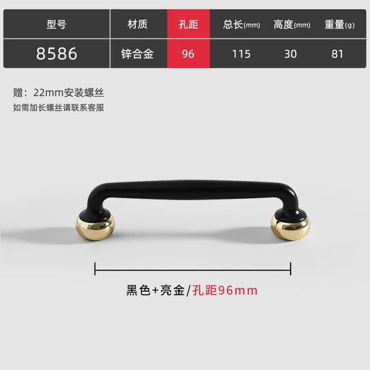 Modern Double-Color Cabinet Handles – Zinc Alloy Drawer Pulls