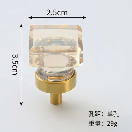 Brass Crystal Cabinet Handles – Light Luxury Furniture Knobs