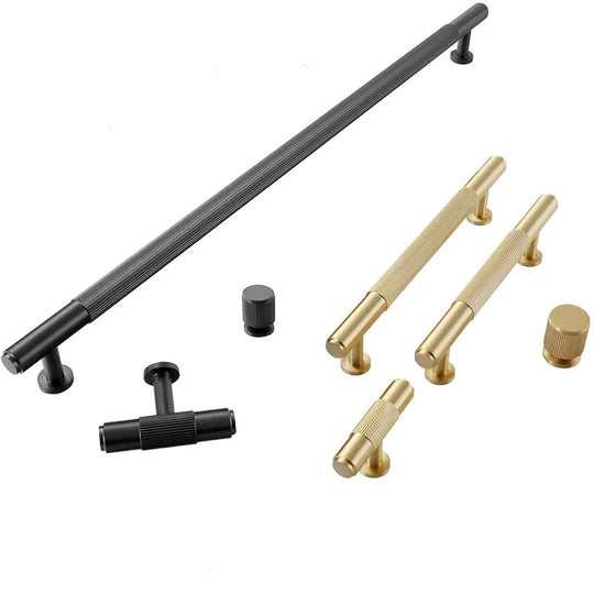 Gold Brass Cabinet Handles – Modern Bar Pulls and Knobs for Furniture