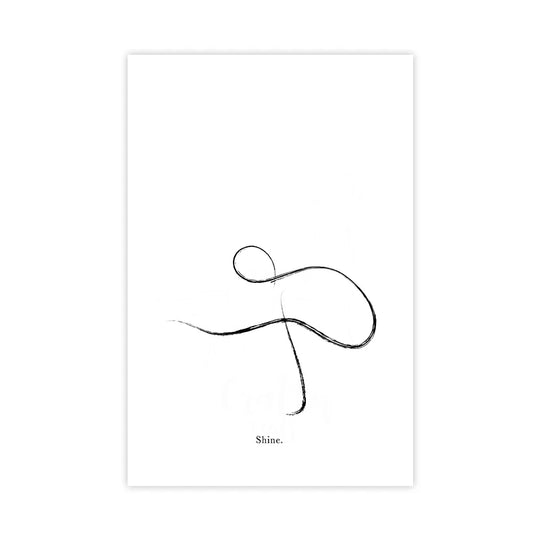 Minimalist Yoga Line Art Canvas Wall Art