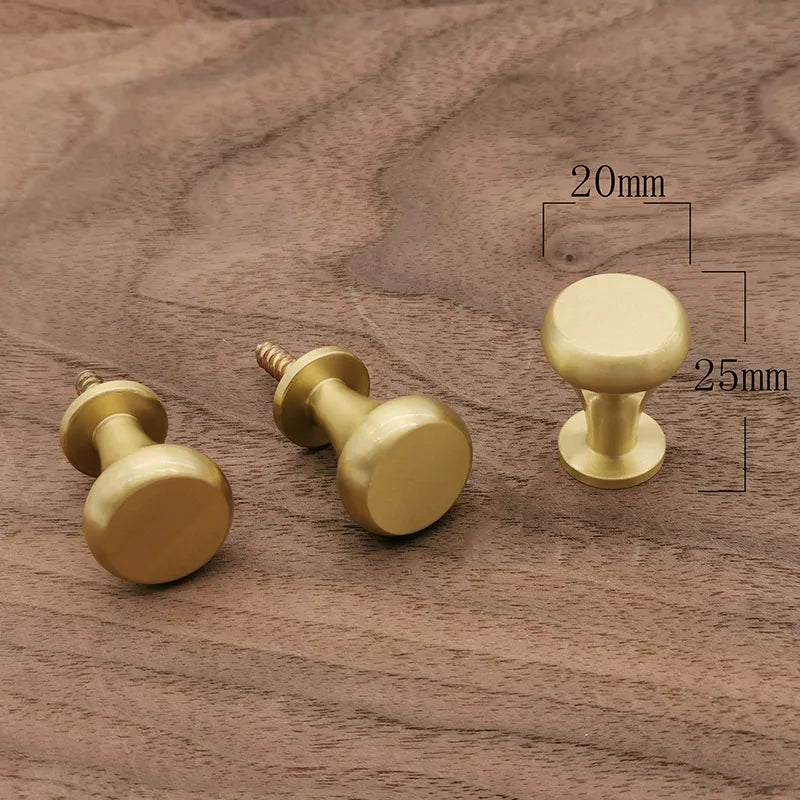 Brass Cabinet Handle & Hook – Dual-Purpose Gold Knob