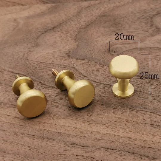Brass Cabinet Handle & Hook – Dual-Purpose Gold Knob