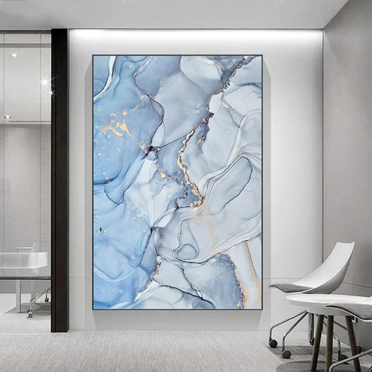 Purple Mauve Liquid Marble Abstract Canvas Wall Art