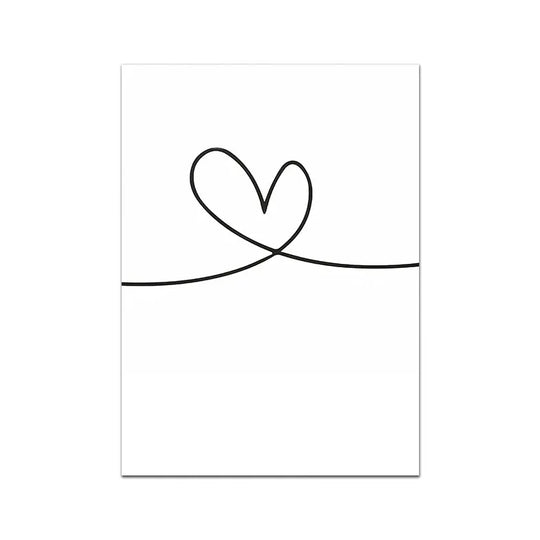 Love Family Word Art Minimalist Canvas Wall Art