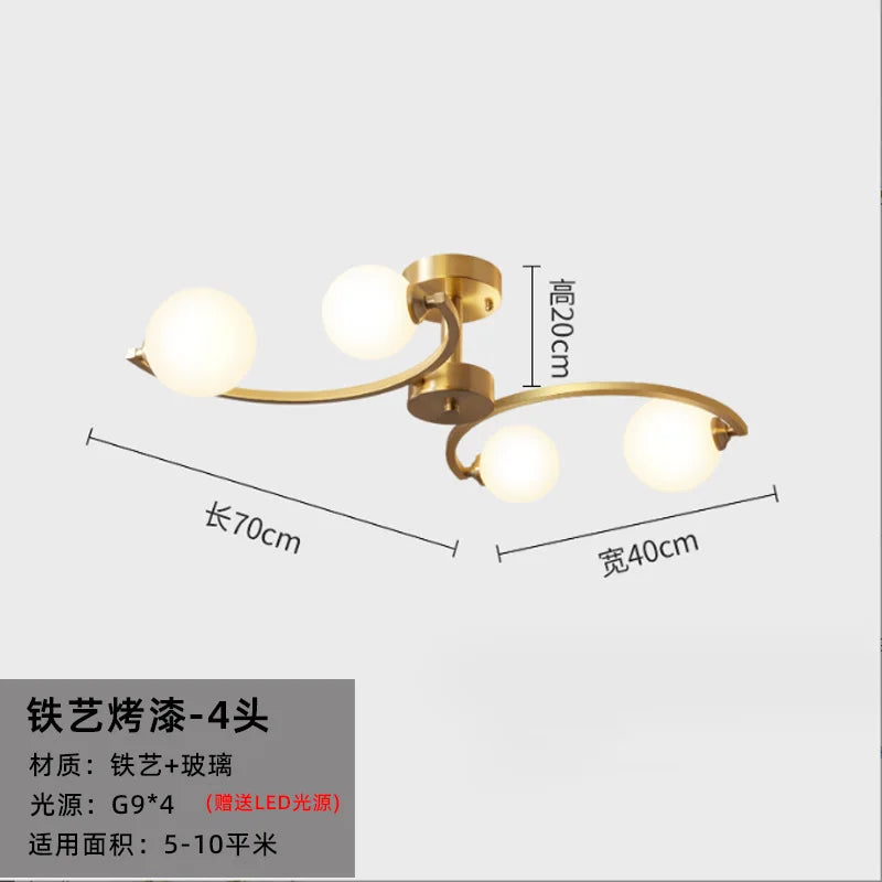 Designer Glass Ceiling Pendant Light for Living & Dining Room