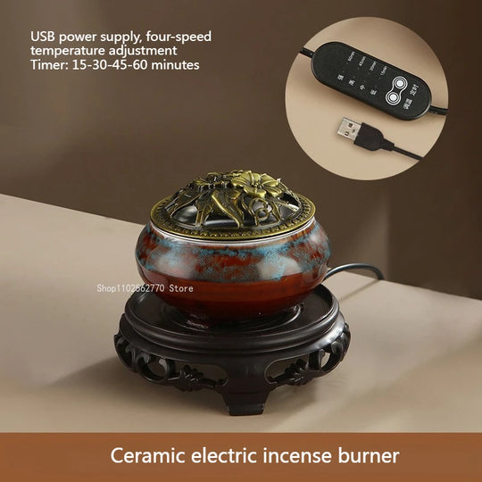 Ceramic Electric Incense Burner With Temperature Control
