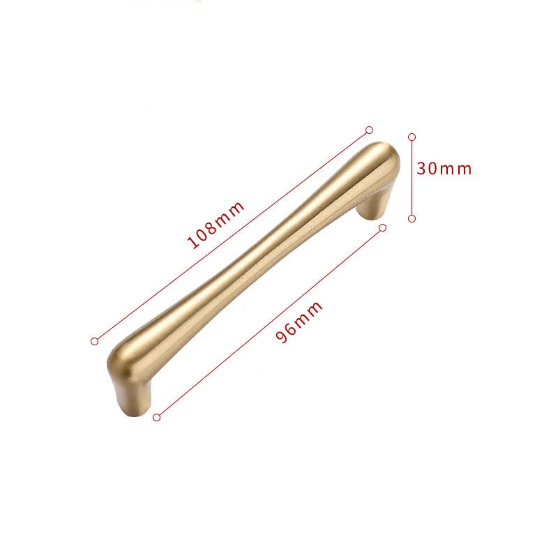 Solid Brass Cabinet Handles – Satin Brass Gold Pulls and Knobs for Furniture