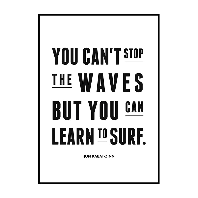 Black And White Motivational Quotes Canvas Wall Art