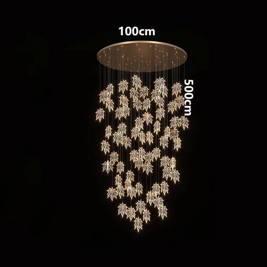 Nordic Leaf Acrylic LED Pendant Lamp – Elegant Dimmable Hanging Light