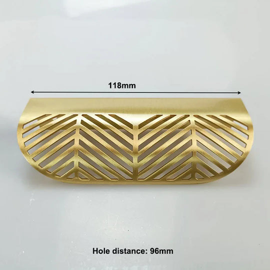 Leaf Shape Brass Handles – Modern Hidden Knobs for Furniture