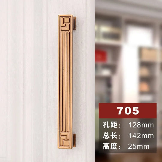 Antique Yellow Bronze Wardrobe Handles – Zinc Alloy Drawer Pulls