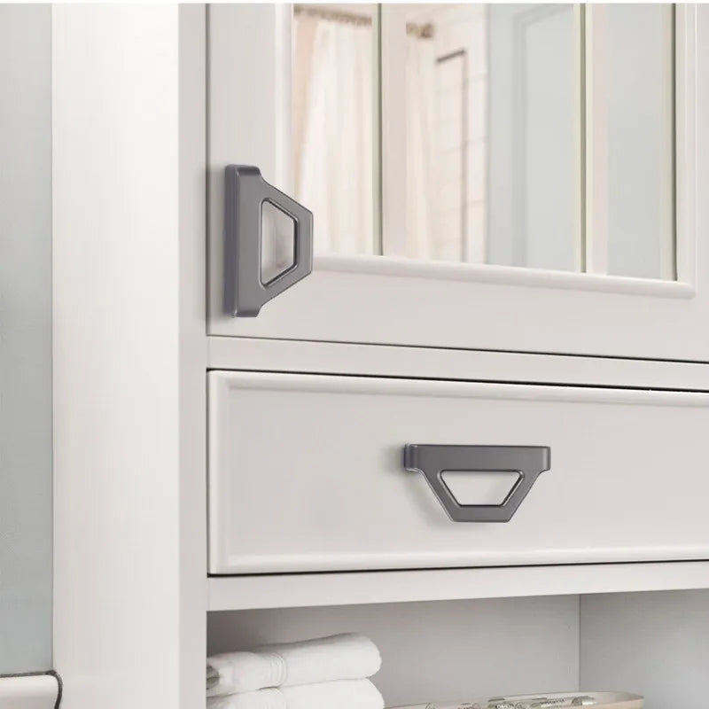 Gold and Pearl Grey Cabinet Handles – Modern Zinc Alloy Pulls for Furniture