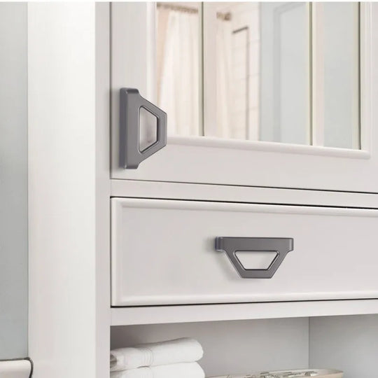 Gold and Pearl Grey Cabinet Handles – Modern Zinc Alloy Pulls for Furniture