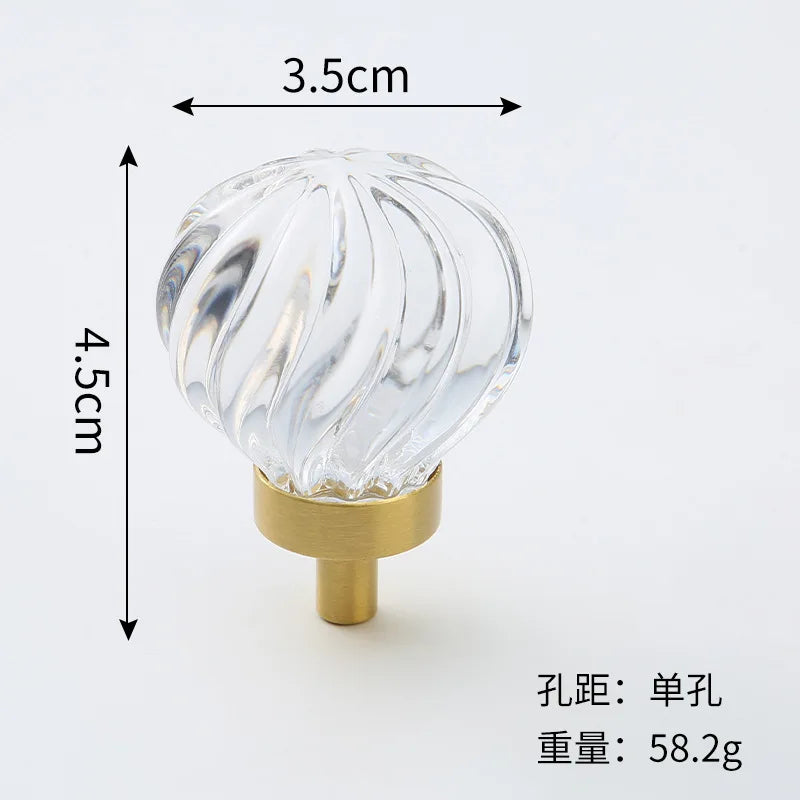 Brass Crystal Cabinet Handles – Light Luxury Furniture Knobs