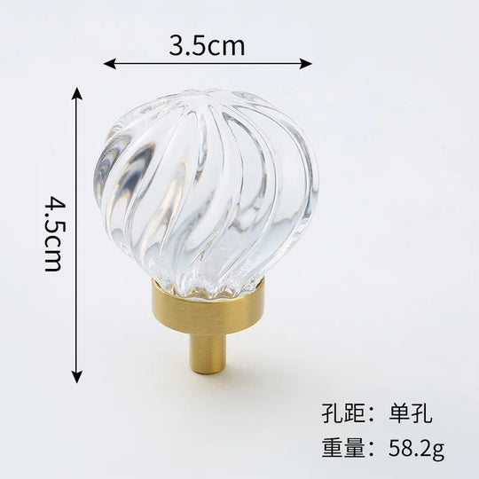 Brass Crystal Cabinet Handles – Light Luxury Furniture Knobs