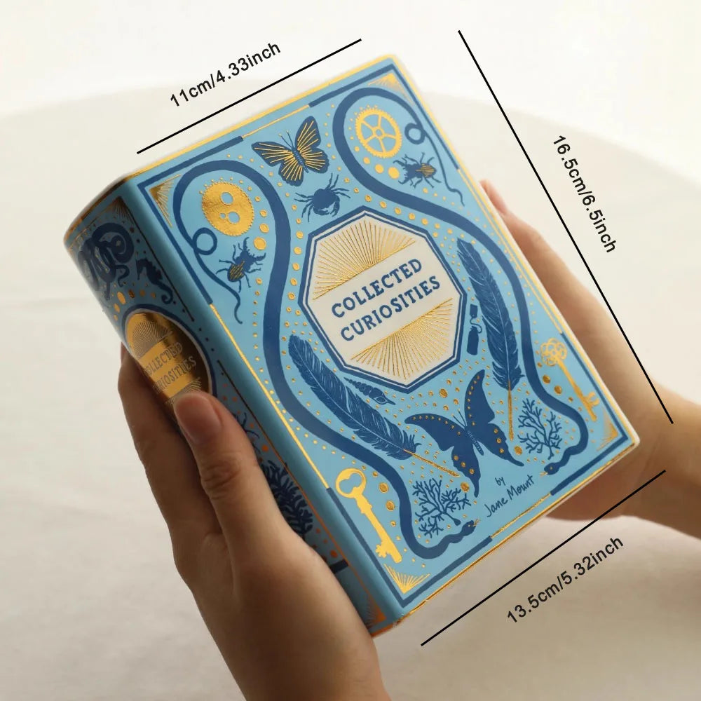 Book Shape Ceramic Decorative Vase for Tabletop Display