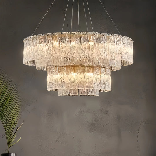 Modern Creative Water Ripple Glass Pendant Light – Luxurious LED Ceiling Fixture