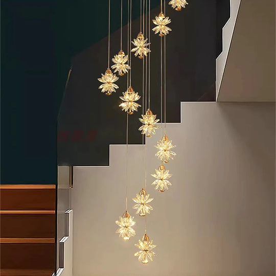 Nordic Crystal Minimalist LED Pendant Lamp – Luxurious Modern Hanging Light